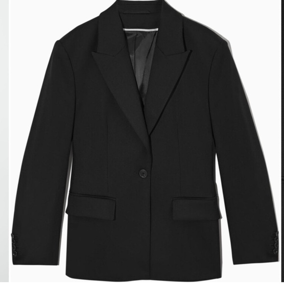 COS Slim-Fit Waisted Wool-Blend Blazer - Picture 3 of 7